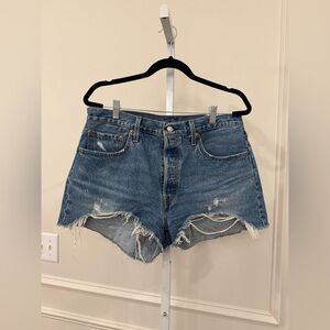 Vintage Levis Distressed Jean Shorts